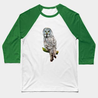 Great Grey Owl Baseball T-Shirt